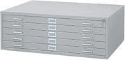 Safco Five-Drawer Steel Flat File FILE,FLAT,METL,5DWR,GY (Pack of2)
