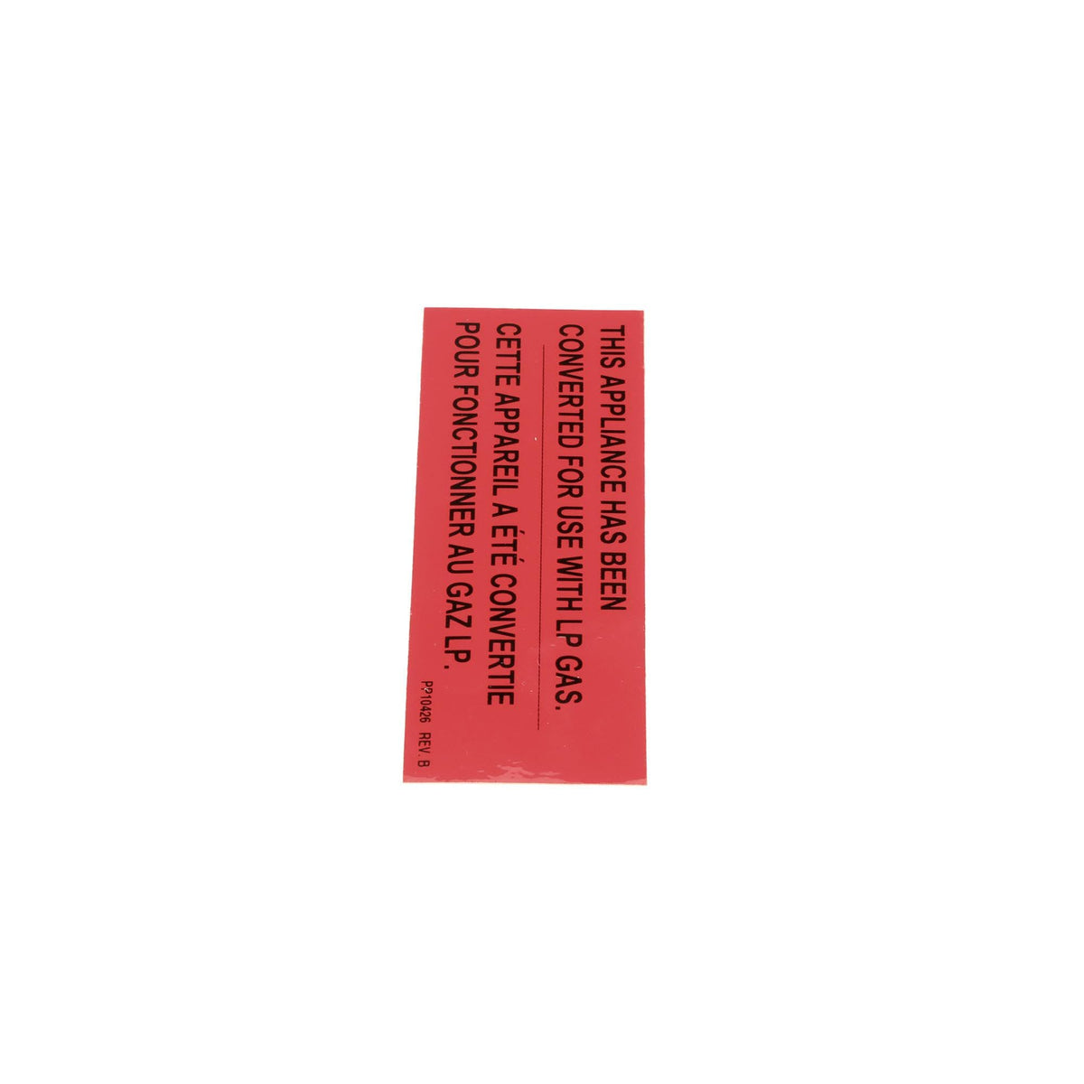 Label,Gas Notice Cvrsn Lp - Genuine OEM Replacement Part by Pitco – Model PP10426