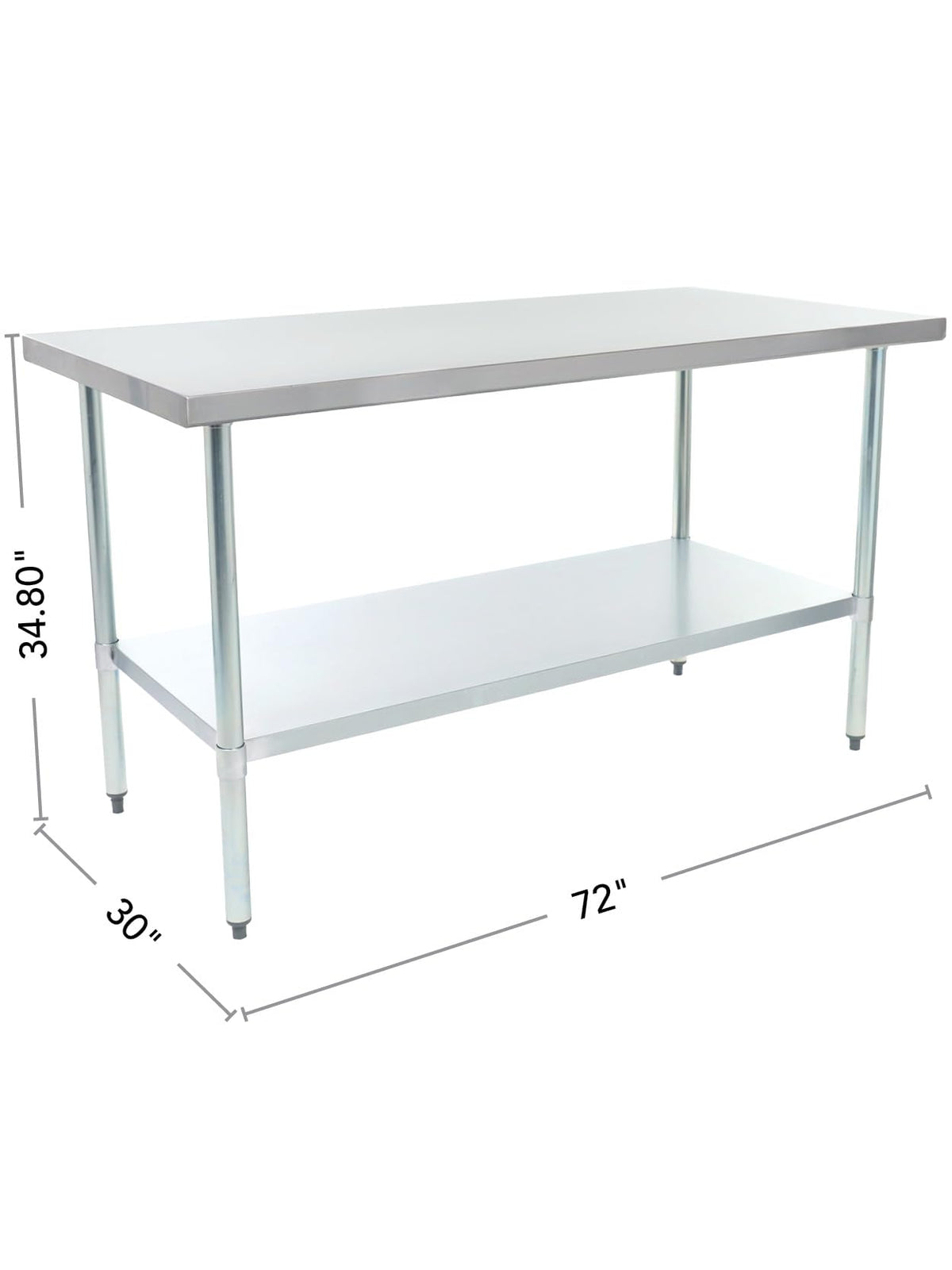 Adcraft 30" x 72" / Silver / Commercial Work Table Utility Tables