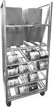 Channel CSBR-80M Heavy Duty Mobile Can & Storage Rack, 25-1/4"W x 35"D x 82-1/4"H, Holds (80) #10 Cans with (2) Shelves for Boxes