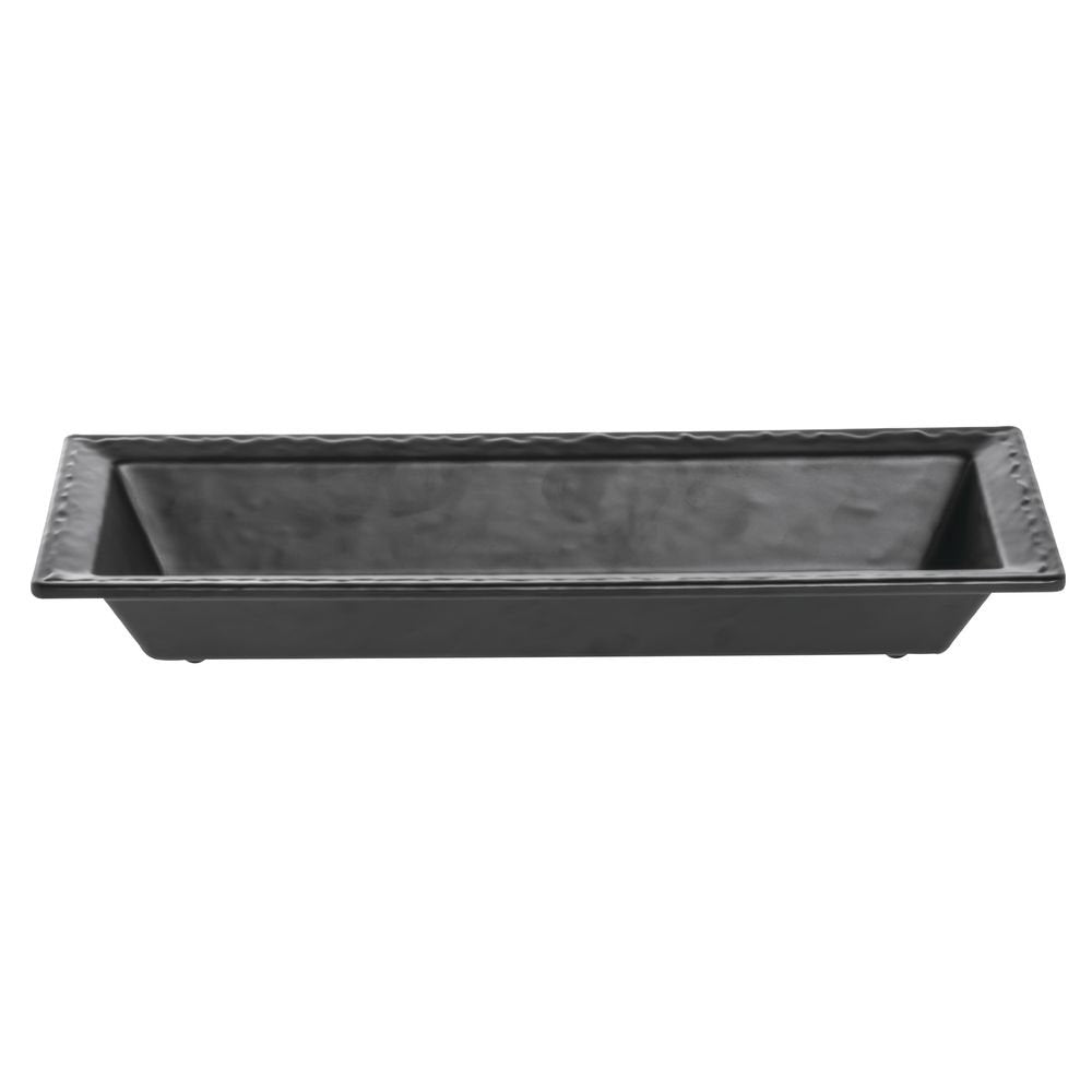 Serving Bowl Melamine Slate Black - 15"L x 6"W x 2"H by HUBERT – 15.0 liters, Melamine, Black, Model H0187-BLACK