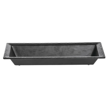 Serving Bowl Melamine Slate Black - 15"L x 6"W x 2"H by HUBERT – 15.0 liters, Melamine, Black, Model H0187-BLACK