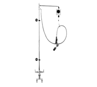 Pre-Rinse Balancer Single Hole Base 4-Inch Spreader Angled Low Flow Valve 2 Wall Brkt-Feets by T&S Brass – not_applicable, 1.0 load, Model B-0126
