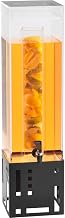 Calmil 1602-3INF-13 Squared Acrylic Beverage Dispensers, Acrylic/Metal, 9.5" Length x 7.5" Width x 26.75" Height, Black