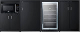 85" Wide Casework Suite with Beverage Center and Microwave by Summit Appliance – Black, Model CWSUITE85G