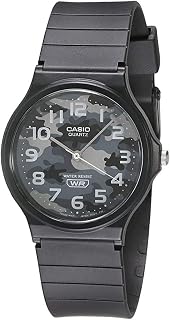 Casio MQ24-8CL Men's Casual Black Rubber Strap Grey Camo Dial 3-Hand Analog Watch