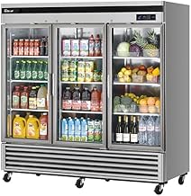 Turbo Air 3-Section Glass Door 67.02-CU.ft. Refrigerator TSR-72GSD-N