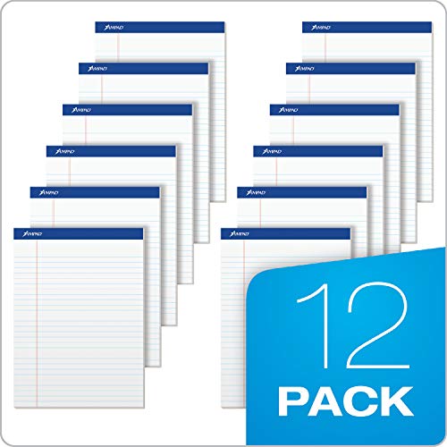 Ampad 12 / 8-1/2 x 11-3/4 / White Letter & Legal Ruled Pads