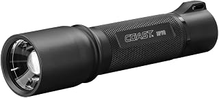 Coast HP7R 300 Lumen Rechargeable LED Flashlight with Slide Focus, Black