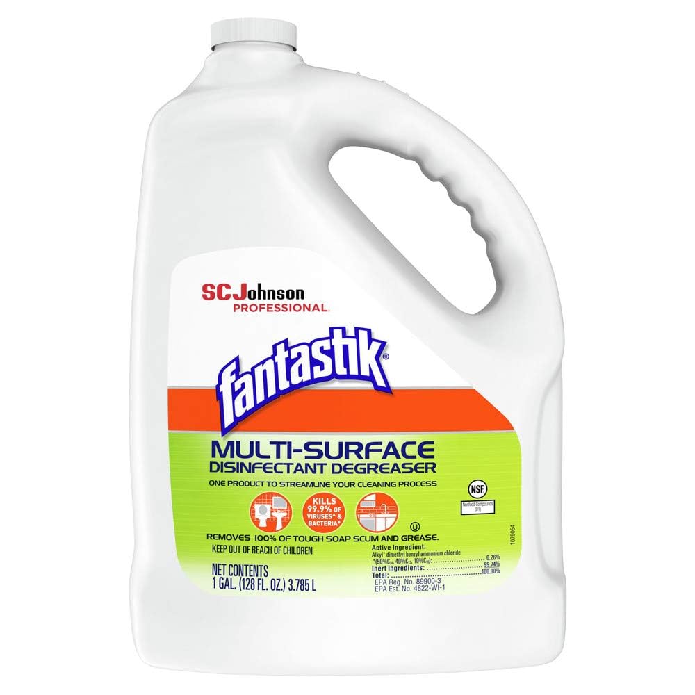 Lemon Power Antibacterial Cleaner by Fantastik – 128 Ounce (Pack of 1), 1 fluid_ounces, Bamboo, Model 311930