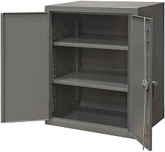 Extra Heavy Duty Welded 12 Gauge Steel Counter Top Cabinet by Durham – 20 inches (W) x 36 inches (D) x 42 inches (H), Alloy Steel, Grey, Model HDC-203642-2S95