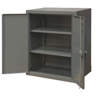 Extra Heavy Duty Welded 12 Gauge Steel Counter Top Cabinet by Durham – 20 inches (W) x 36 inches (D) x 42 inches (H), Alloy Steel, Grey, Model HDC-203642-2S95