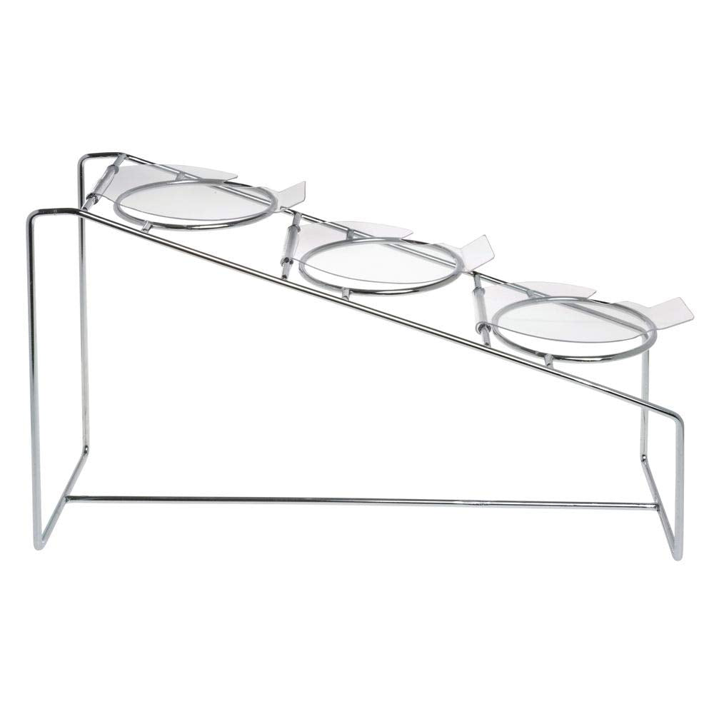 3-Tier Utensil Holder - Chrome by HUBERT – Carbon Steel, Grey, Model 52293+73128