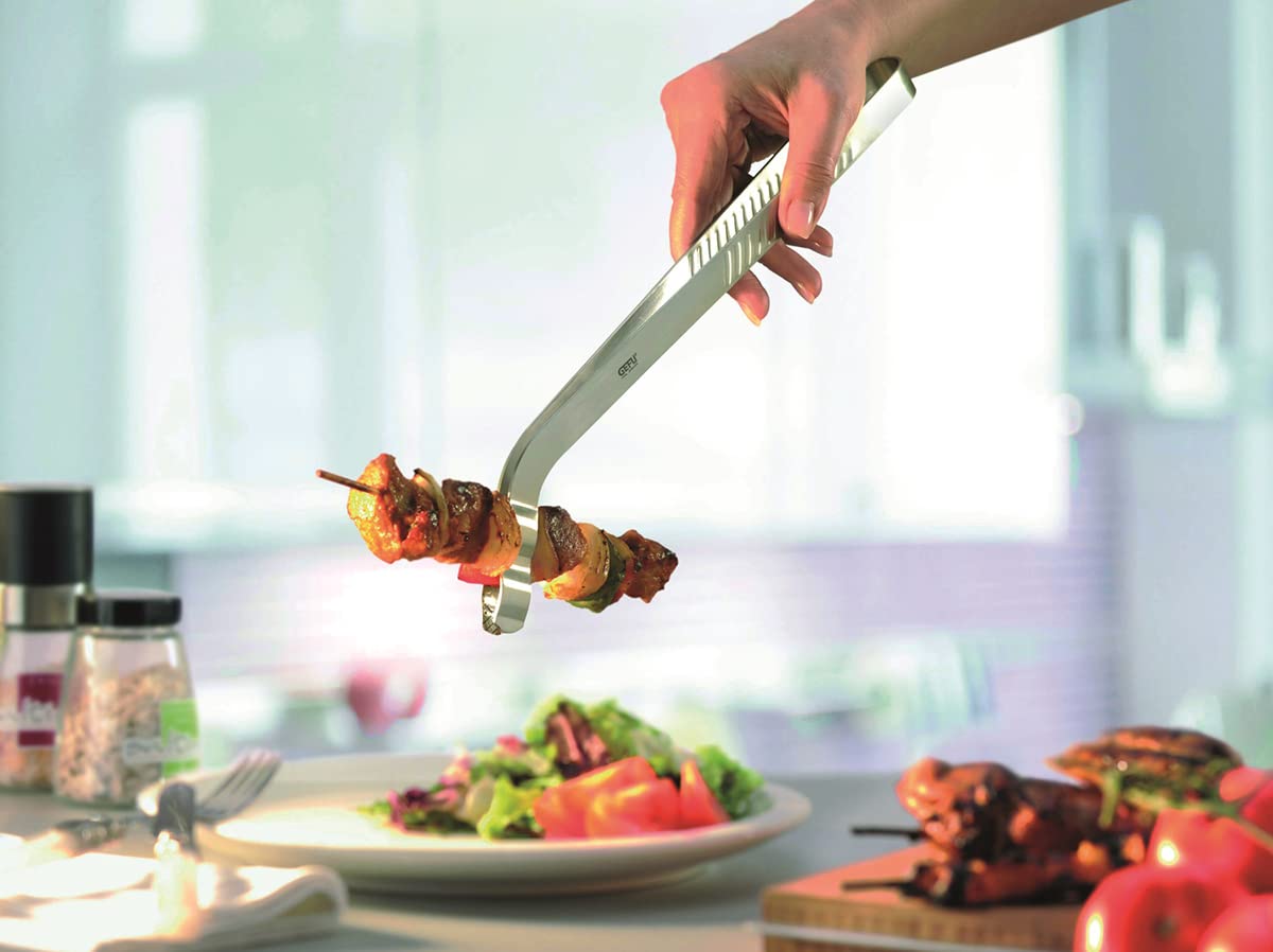 21540 BBQ Tongs by GEFU – Stainless Steel, Silver, Model GF21540