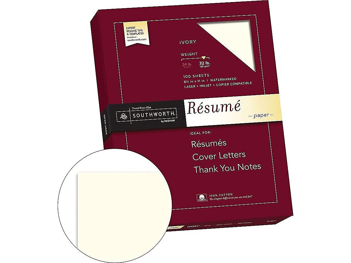 SOURD18ICF - 100% Cotton Resume Paper by Southworth – Cotton, Ivory