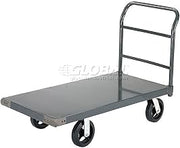 Global Industrial Platform Truck w/Steel Deck, 8" Rubber Casters, 60 x 30, 2400 Lb. Capacity
