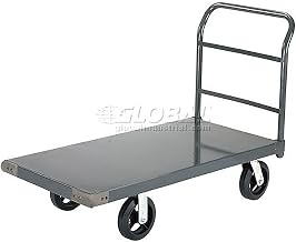 Global Industrial Platform Truck w/Steel Deck, 8" Rubber Casters, 72 x 36, 2400 Lb. Capacity