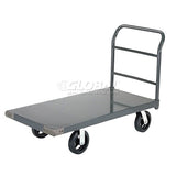 Platform Truck w/Steel Deck by Global Industrial – 24.4"L x 24"W x 9.45"H, Alloy Steel, Gray, Model 952132