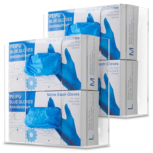 Stock Your Home Double Stack / 2 Count / Clear Lab Supply Dispensers