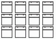 HUBERT Rectangular - 12 PK / black Store Sign Holders