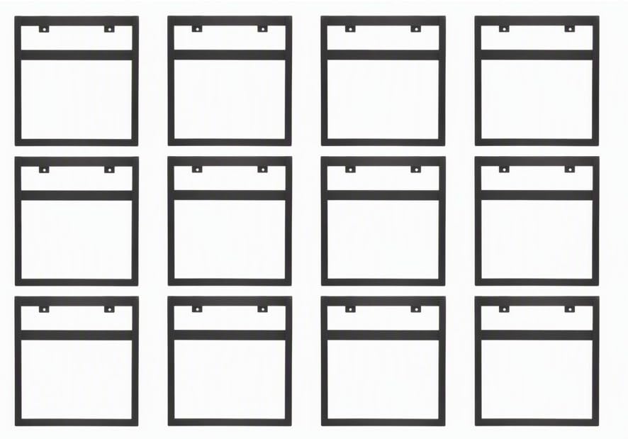 HUBERT Rectangular - 12 PK / black Store Sign Holders