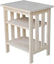 Unfinished Printer Stand with Sturdy Construction, Compact Design, Ideal for Office or Home Use
