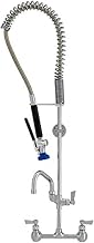 Fisher 52973 Stainless Steel 8" Backsplash Spring Style Pre-Rinse Unit with Ultra Spray Valve, Add-On Faucet and EZ Install Adapter andwith Ultra Spray Valve, Add-On Faucet, 14" Swing Spout, Lever Handle