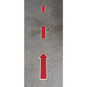 Red/White Removable Vinyl Arrow Floor Decal - 6"L x 3"W by HUBERT – Vinyl, Red, Model SDFG-3X6-ARROW