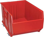 QUANTUM STORAGE SYSTEMS QUS998MOBRD Hulk Mobile Heavy Duty Part Organizer Red Bins 36" L x 24" W x 21" H