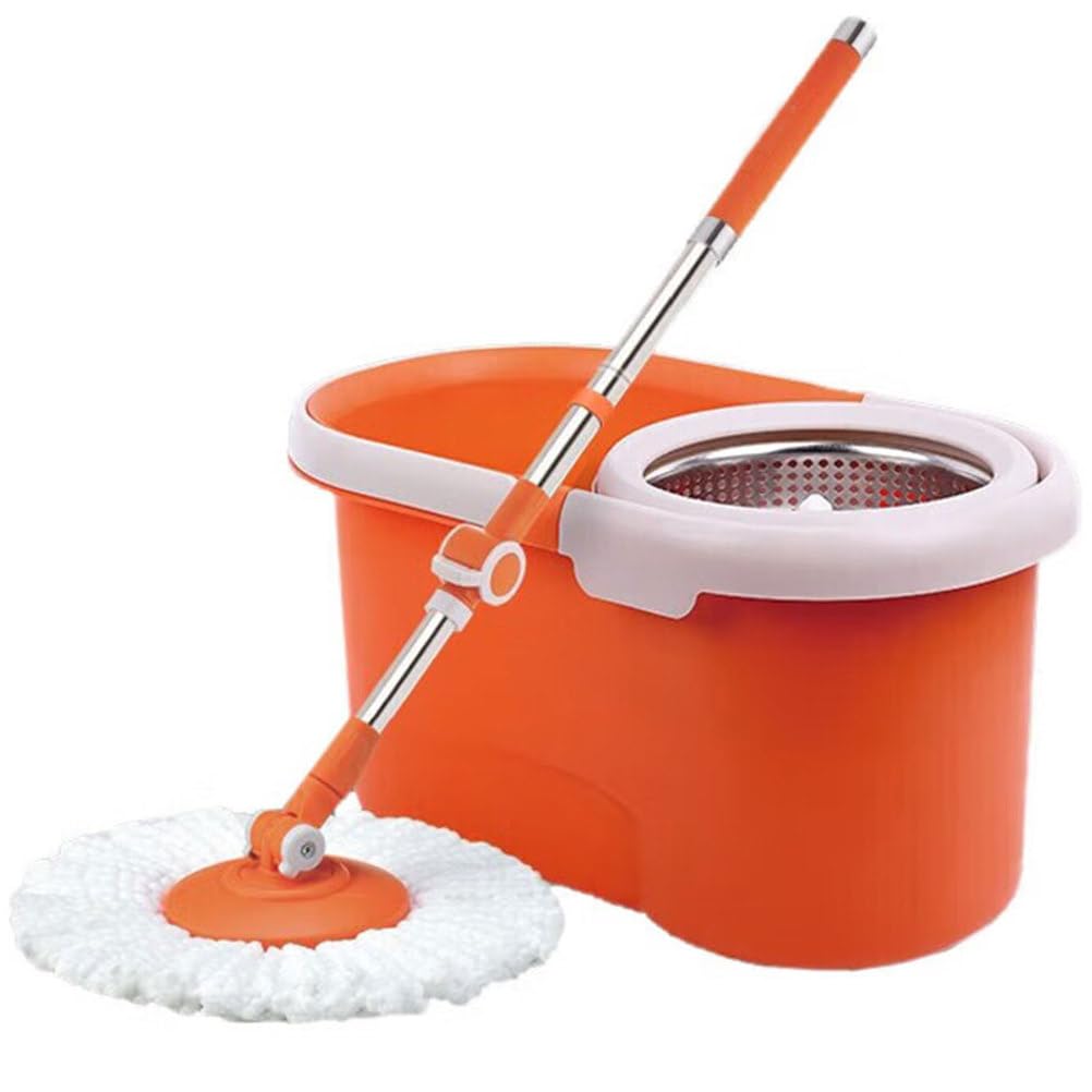 Spin Mop Bucket System with Detachable Splash Guard Spin Basket by HSDXBA – One Size, One Color