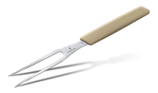 Kitchen Swiss Modern 6” Carving Fork Almond-Beige by Victorinox – 150 mm, Plastic, Almond Beige, Model 6.9036.158B