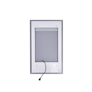 Abigail Rectangle Matte White LED 30 in. Mirror by CWI Lighting – 49"L x 29.5"W, Metal, White, Model 1233W30-49