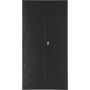 Combination Storage Cabinet with Locking Recessed Handle by Global Industrial – 36" W x 18" D x 72" H, Alloy Steel, Black, Model 269878BK