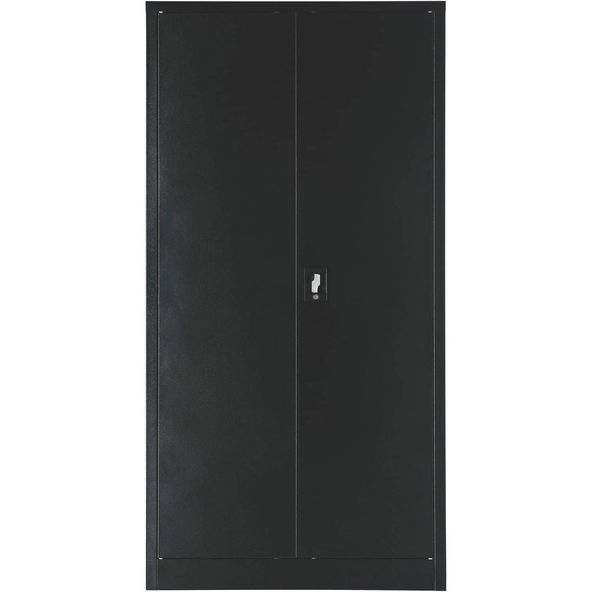 Combination Storage Cabinet with Locking Recessed Handle by Global Industrial – 36" W x 18" D x 72" H, Alloy Steel, Black, Model 269878BK
