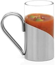 Front of the House DMU011BSS23 Mug, 2.75" Height, 1.5" Diameter, 1.5 oz., Glass/Ss (Pack of 12)