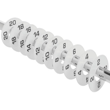 Ladies Clothing Rack Dividers by SIZEAMATIC – Plastic, White, Pack of 50, Model RDSDWBL