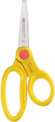 School Scissor Caddy and Kids Scissors by Westcott – Case of 4, Stainless,Stainless Steel,Steel, Yellow,blue,green,pink, Model 500-14755
