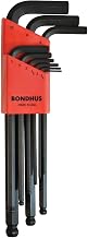 Bondhus 10999 Set of 9 Balldriver L-wrenches, ProGuard Finish, sizes 1.5-10mm