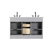 54" Double Bathroom Vanity in Grey by Elegant Kitchen and Bath – unspecified, Aluminum, Grey, Model VF85054DGR