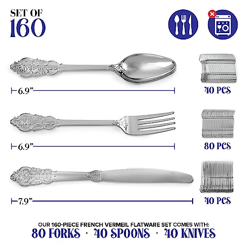 Stock Your Home 160 Count / Silver / Classic Spoons