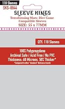 Terraforming Mars: Dice Game Compatible Card Sleeves – 110 Pack, 55 x 77 mm, Extra Clear 60 Micron Polypropylene, Acid-Free, PVC-Free – SKS-8844