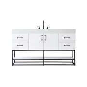 Caroline Bathroom Vanity White by Lighting Design – Wood, White, Model VF29260WH