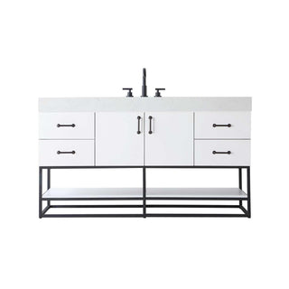 Caroline Bathroom Vanity White by Lighting Design – Wood, White, Model VF29260WH