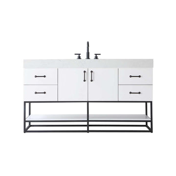 Caroline Bathroom Vanity White by Lighting Design – Wood, White, Model VF29260WH