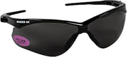 KLEENGUARD V60 Nemesis Vision Correction Safety Sunglasses (22516), Smoke Readers with +1.5 Diopters, Black Frame, 6 Pairs / Case