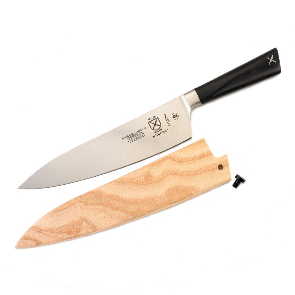 Mercer Natural Ash Wood Saya Cover Blade Protector for 8" Chef and 210mm Gyuto Knives by Mercer Culinary – 8", Steel, Ash Wood, Model M33131