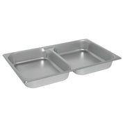 Full Size 24 Gauge Stainless Steel Divided Steam Table Pan - 2 1/2"D by HUBERT – Large, Stainless Steel, Silver, Model 6002DV