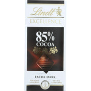 Excellence 85% Cocoa Dark Chocolate 4-3.5oz bars by Lindt – 14 Ounce (Pack of 1)