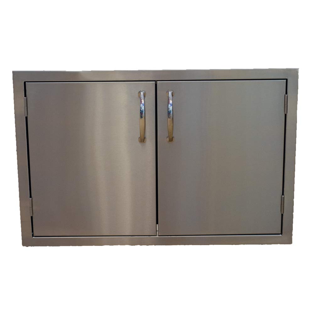 32" Natural Gas Grill with Made in USA 30" Double Door Package Deal by Lion Premium Grills – Stainless Steel, Model L75000