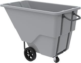 Akro-Mils 77505GREYTB Akro-Tilt Truck, Heavy Duty, 100Gal - 1/2 Yd, with Tow bar